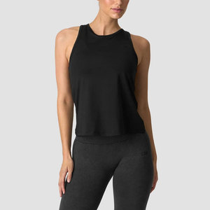 Débardeur long ample uni pour femme, col rond, dos en Y, léger, couleur unie, pour le sport et les loisirs en extérieur - Product Image 4