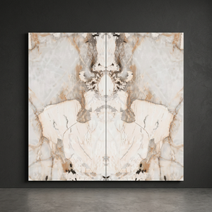 Dalles de pierre frittée Bookmatched 1200x2400mm, carreaux de porcelaine blanc Statuario pour murs de cuisine de luxe, intérieur, salon et salle à manger - Product Image 2