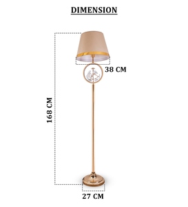 Lámpara de pie de lujo con cristales dorados y de metal, diseño floral, OEM, ODM, bajo MOQ, precio de fábrica, venta al por mayor, suministro a granel - Product Image 2