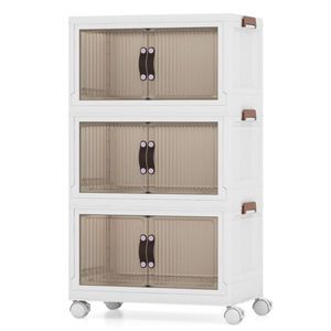 Cajas de almacenamiento con ruedas apilables con cerradura Contenedores 25,5 \ "X 16 'X 43,5 \" Organizadores de ropa - Product Image 2