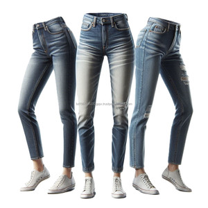 Nouveau tissu jeans compétitif de haute qualité tissu denim coupe ajustée conception personnalisée jean denim pantalon pour femmes du Bangladesh - Product Image 4