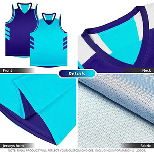 Camisetas de Baloncesto Deportivas Unisex para Adultos al por Mayor, Ropa Deportiva Transpirable sin Mangas, Último Diseño, Sublimación, 100% Camiseta - Product Image 6