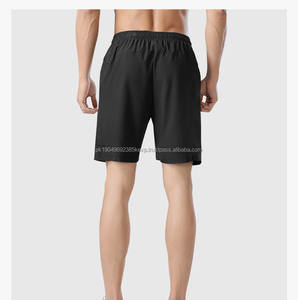 Pantalones cortos informales de longitud media para hombre, cintura elástica, poliéster, logotipo personalizado rápido, pantalones cortos diarios - Product Image 2