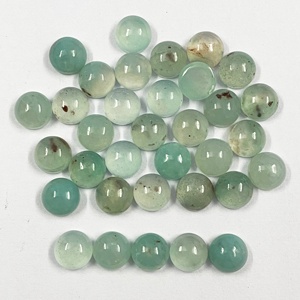 Piedra preciosa para fabricación de joyas, cabuchón redondo de Aquaprase de 7mm, la mejor calidad - Product Image 4