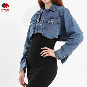 Ryan Pro Gear <b>Customized</b> <b>Denim</b> <b>Jacket</b> For Women Breathable and Comfortable Fabric with <b>Customized</b> Logo OEM Design - Product Image 5