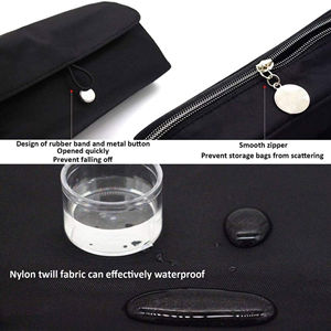 Customizable OEM with Transparent Flap for Travel Daily Use Waterproof Nylon Cosmetic Bag <b>Makeup</b> <b>Brush</b> Holder Roll Up <b>Case</b> Pouch - Product Image 6