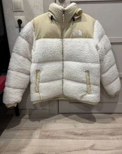 Plus Size High Quality Unisex Winter Sherpa <b>Jacket</b> 100% <b>Down</b> <b>Filled</b> Reversible Coated Waterproof Breathable Velour Zipper Hooded - Product Image 6