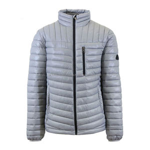 Veste matelassée à col montant en toile OEM avec logo frontal pour homme, hiver, à capuche, rembourrée, pliable, coupe-vent, imperméable, respirante - Product Image 6