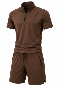 Grace Collection Men's Yellow Solid Hooded Short Sleeve Top Drawstring Shorts <b>Set</b> Winter Streetwear Sporty Style Quick Dry - Product Image 4