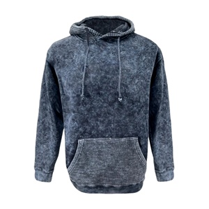 Pull à capuche lavé et épais pour hommes, imprimé sur mesure, coton éponge français numérique de style coréen délavé à l'acide pour l'hiver - Product Image 4