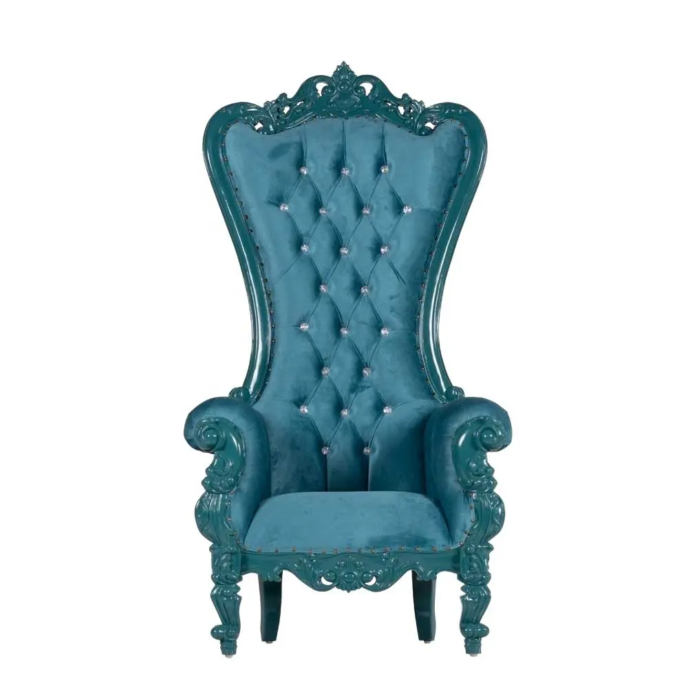 Cheap Antique Luxury Royal Bride and Groom Throne Chairs Wedding For King And Queen Hotel Furnitures