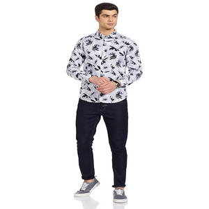 Camisa de negocios informal con cuello polo de tela de algodón 100% para hombre con etiqueta privada personalizada, camisa de vestir formal larga ajustada corta para hombre - Product Image 4