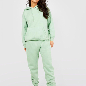Latest Arrival <b>Top</b> Quality Women Tracksuit 100% Cotton Jogging Winter Two Piece Sets Women Solid Color Oversized Women Tracksuit - Product Image 5
