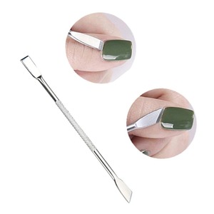 Pousse-cuticules Elite Craft réutilisable double face en acier inoxydable, finition artisanale de haute qualité pour le modelage et le nettoyage des cuticules - Product Image 1