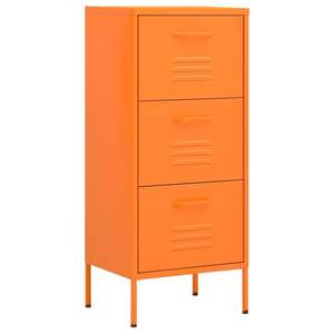Armario de Almacenamiento Naranja de Acero de Tamaño Mediano para Sala de Estar - Product Image 2