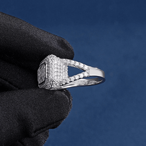 Women's Yellow Gold Lab Grown Diamond <b>Ring</b> Round Brilliant Cut VVS2 IGI Certified Hiphop Style Anniversary Wedding - Product Image 2