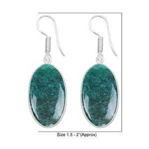 Boucles d'oreilles pendantes en argent plaqué avec pierre d'aventurine, design personnalisé, style mignon, bijoux de fête pour femmes, meilleur prix - Product Image 4