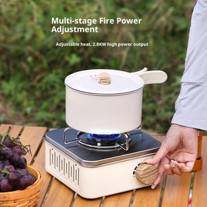 Estufa de tarjeta portátil para camping al aire libre, para hervir agua, mini, a prueba de viento, con fuego intenso, magnética, para cilindro de gas doméstico - Product Image 2