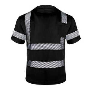 High Visibility Reflective Yellow Safety <b>T</b>-<b>Shirt</b> for Men-ANSI Class 2 LED <b>Flash</b> Waterproof Custom Logo Construction Use - Product Image 2