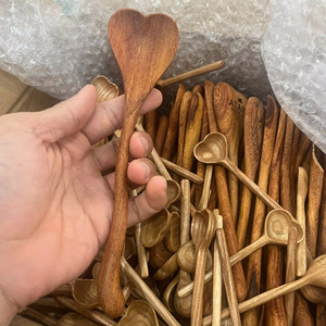 Heart Spoon Coffee Mixing Wooden Spoon Gift Family for Kitchen Dining <b>Table</b> Parties by 99 Gold Data - Product Image 1