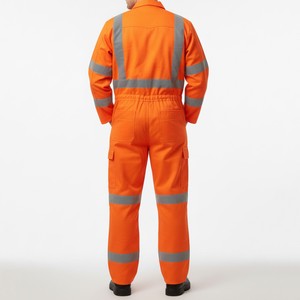 Custom Reflective Safety <b>Overall</b> High Visibility Workwear Coverall with Reflective Tape for <b>Construction</b> Workers - Product Image 4
