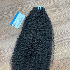 Extension de cheveux humains bouclés bruts cheveux vietnamiens couleur noire naturelle cheveux bouclés machine trame prêt à expédier - Product Image 6