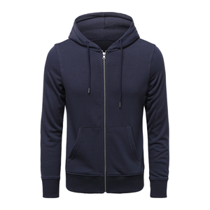 Ropa Deportiva al por Mayor Personalizada para Hombre, Tallas Grandes, Color Sólido, 100% Algodón, Sudaderas con Cremallera Completa, Bordado 3D, Transpirable - Product Image 6