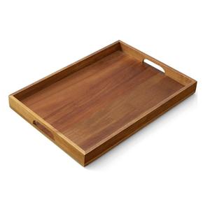 Plateau de service ovale en bois massif de qualité supérieure avec finition lisse et poignées faciles à saisir pour la cuisine, la salle à manger, la table basse et la décoration intérieure - Product Image 6