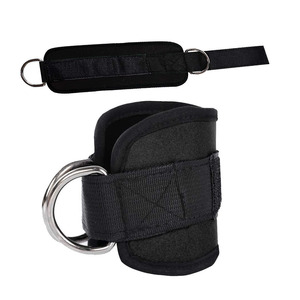 Durable Breathable Non-Slip Polyester Ankle Straps D-Ring for Weightlifting Padded Leg Cuffs for Cable Kickbacks Hip Abduction - Product Image 1