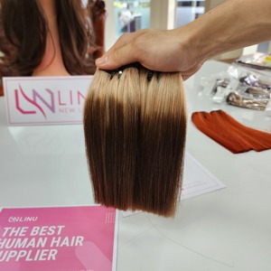 Precio de fábrica 100% Remy Extensiones de cabello humano vietnamita Ombre Color Super Doble dibujado Cabello vietnamita crudo - Product Image 1