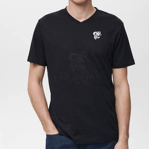 Camiseta Moderna de Estilo Urbano Informal para Hombre, Cuello en V, Tejido de Algodón Suave y Transpirable, Ligera y Cómoda, Moda de Verano - Product Image 2