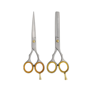 Ensemble de ciseaux de barbier personnalisés 5,5 pouces, rasoir de barbier, ciseaux de coupe avec peigne, kit de ciseaux en acier allemand avec étui à fermeture éclair - Product Image 5