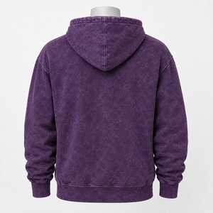 Sweat à capuche pour homme effet délavé premium, offrant une sensation douce, un effet délavé tendance et une coupe décontractée pour une collection décontractée contemporaine. - Product Image 4