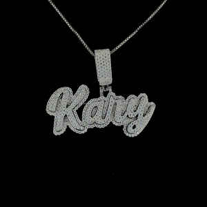 Colgante de diamante de moissanita de corte redondo completamente helado único de Plata de Ley 925 colgante de encanto de estilo Hip Hop de claridad VVS mejorada - Product Image 3