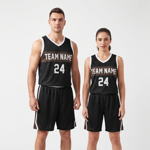 Ensemble maillot et short de basket sans manches, uniforme de basket réversible, design personnalisé, uniforme de basket sublimé, unisexe - Product Image 4