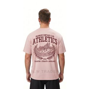 เสื้อยืดออกกำลังกายผู้ชายพิมพ์ลายตราสัญลักษณ์วินเทจ แห้งเร็ว โพลีเอสเตอร์ ระบายอากาศได้ดี เสื้อแขนสั้นสำหรับออกกำลังกาย - Product Image 2