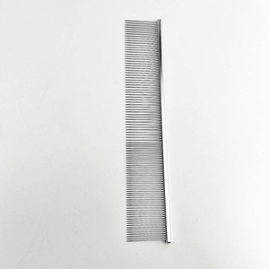 หวีกรูมมิ่งเหล็กทั้งตัวระดับมืออาชีพ ผลิตจากสแตนเลสคุณภาพสูง ฟันหวีละเอียดและหยาบ - Product Image 2