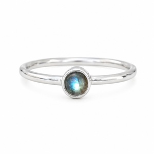 925 Sterling Silver Natural Blue Flash Labradorite <b>Ring</b> Minimalist <b>Dainty</b> Stackable Gemstone <b>Ring</b> for Women - Product Image 1