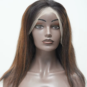 Fast Delivery Highlight <b>Black</b> Color Natural Wave Indian Virgin Human Hair Transparent HD Lace Front <b>Wigs</b> - Product Image 1