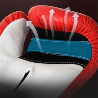 Gants de boxe Muay Thai Pro Sanda 10oz-16oz en cuir PU, logo personnalisé, antidérapants, respirants, avec fermeture de haute qualité