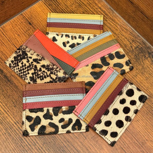 Tarjetero minimalista delgado de cuero reciclado colorido de alta calidad, billetera de bolsillo frontal, tarjetero de identificación para hombres y mujeres - Product Image 5