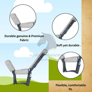 Wholesale Custom Design Rope Leather Horse Halter Soft Padding Alloy Hardware Durable Comfortable Horse - Product Image 3