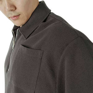 Polo de Lujo para Hombre, Tallas Grandes, con Cierre, Tejido Transpirable, Precio Bajo, Hombros Caídos, con Servicios OEM y ODM - Product Image 5