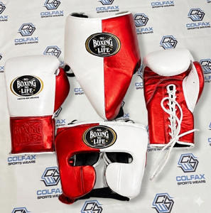 Equipo de Protección de Cuero Genuino para Entrenamiento y Sparring, Hecho a Medida, Kit de Sparring 'No Boxing No Life' para Adultos, Kit de Kickboxing - Product Image 2