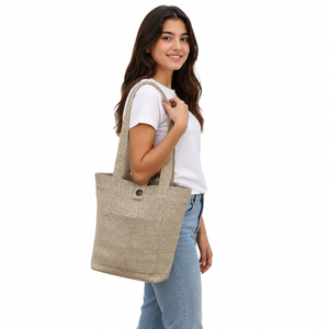 Bolsa de Compras Ecológica de Lona de Algodón, Moderna, Hecha a Mano, con Estampado Serigrafiado, Estilo de Vida Natural, 10oz - Product Image 3