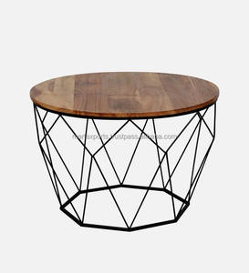 Table basse ronde en acier inoxydable moderne et élégante pour meubles de salon à la maison - Product Image 4