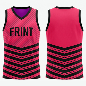 Camiseta de Baloncesto para Hombre, Sin Mangas, Cuello en V, Impresión Sublimada, Transpirable, Poliéster 180g, Corte Regular, Sin Costuras, para Adultos - Product Image 1