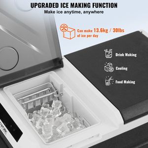 Doppia zona 38QT portatile frigorifero per auto con funzione di produzione del ghiaccio - Product Image 4
