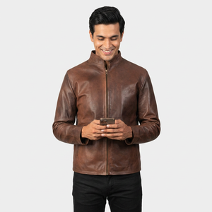 High Quality <b>Men's</b> Fashionable Leather Jacket Custom Design for Winter-New Arrival High Street Style Price jacket for <b>men</b> - Product Image 1