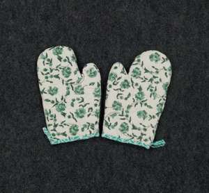 Juego de Delantales de Cocina de Algodón con Estampado Floral Verde, Lavables a Máquina, para Uso Diario en la Cocina - Product Image 3
